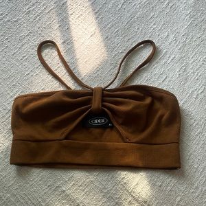 CIDER brown cut out tank